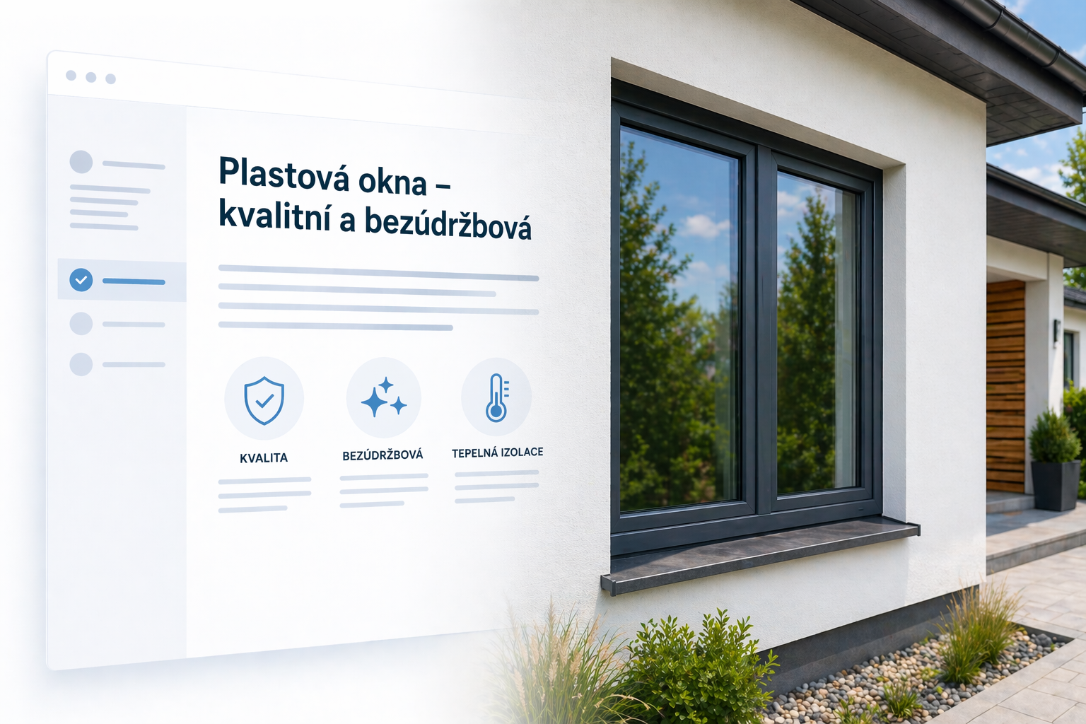 Plastová okna - kvalitní a bezúdržbová